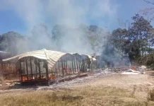 Diduga Berawal dari Api Dapur Rumah Warga di Kampung Eugai Hangus Terbakar