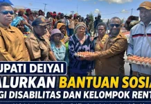 Bupati Deiyai Salurkan Bantuan Sosial bagi Disabilitas dan Kelompok Rentan