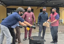 161,37 Gram Ganja Tak Sampai Beredar, Polisi Mimika Musnahkan Barang Bukti