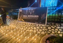 Lilin Doa Jurnalis Mimika, 5 Wartawan Hilang di Krakatau Segera Ditemukan