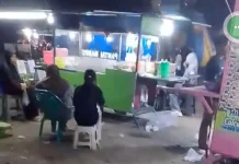 Pedagang Kuliner dan Permainan Anak Memulai Aktifitas di Taman Gizi Nabire