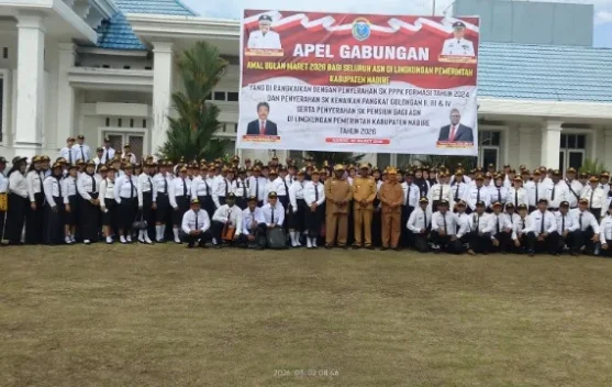 Apel Gabungan Awal Bulan Maret di Lingkungan Pemkab Nabire