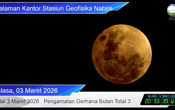 Gerhana Bulan Total (Blood Moon), Terlihat Di Nabire