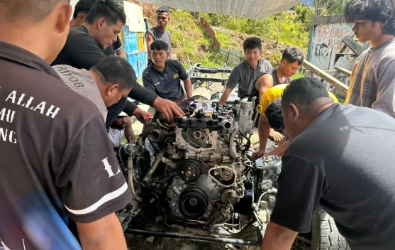 Akses sulit, Mobil Polisi Dipotong 32 Bagian Demi Tiba di Polres Intan Jaya