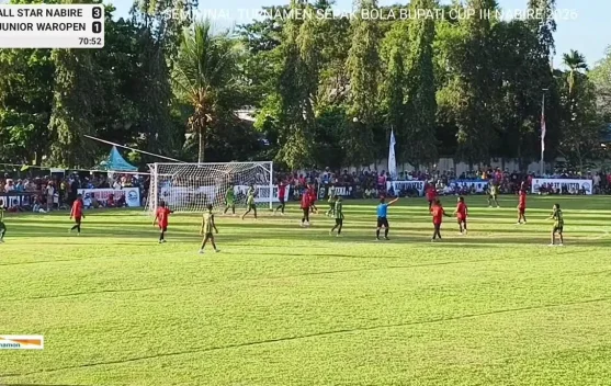 All Star Nabire Bungkam Junior FC Waropen 3-1, Tantang Gorano FC di Final Bupati Cup 3