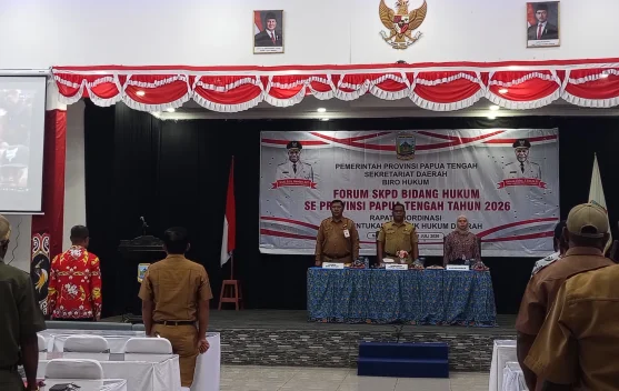 Biro Hukum Setda Papua Tengah Gelar Forum SKPD Bidang Hukum PT 2026