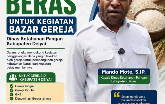 Dinas Ketahanan Pangan Deiyai Siap Dukung Kebutuhan Gereja Perkuat Pelayanan