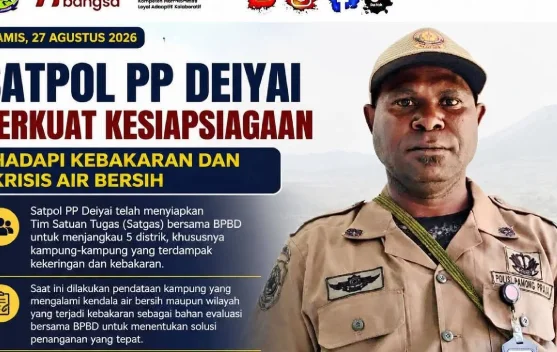Satpol PP Deiyai Perkuat Kesiapsiagaan Hadapi Kebakaran dan Krisis Air Bersih