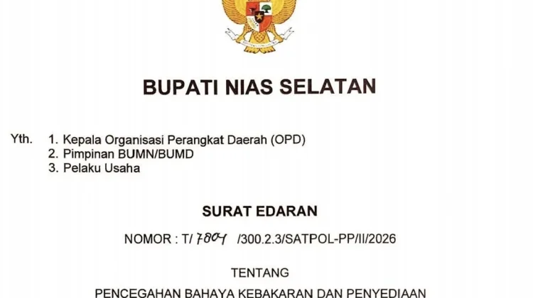 Bupati Nisel Terbitkan Surat Edaran Penyediaan APAR di Seluruh Instansi