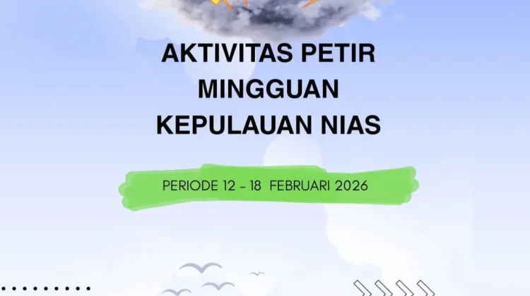 Total 412 Sambaran Petir Terjadi di Kepulauan Nias Minggu Ini