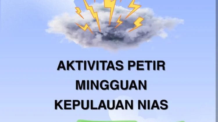 Total 2.495 Sambaran Petir Terjadi di Kepulauan Nias Minggu Ini