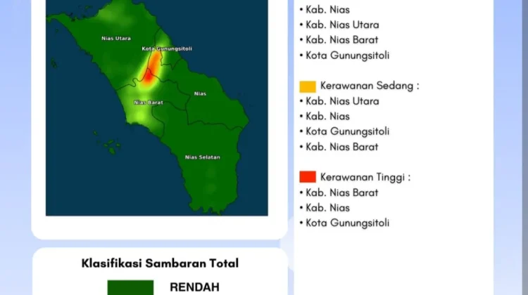Aktivitas Petir di Kepulauan Nias Minggu Ini Mencapai 1.843 Sambaran