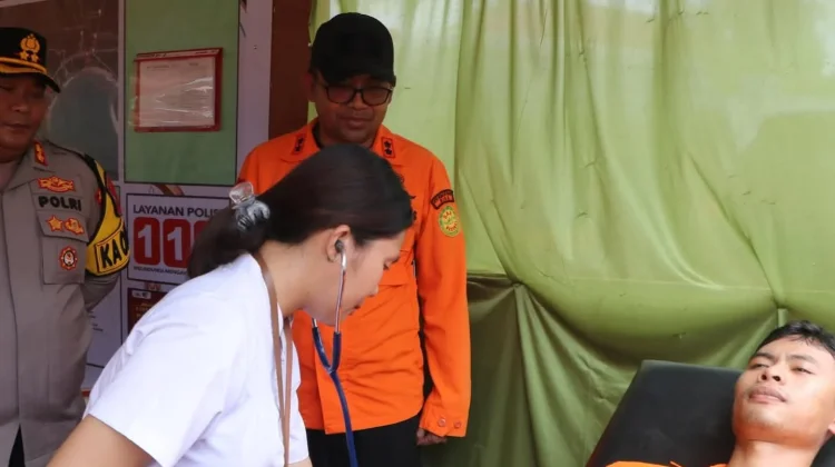 Kapolres Nias Selatan Cek Kesehatan Personel Pos Pam