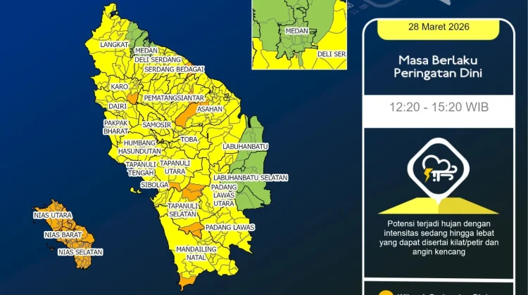 Update Peringatan Dini Cuaca Nisel 28 Maret Pukul 12.20 WIB