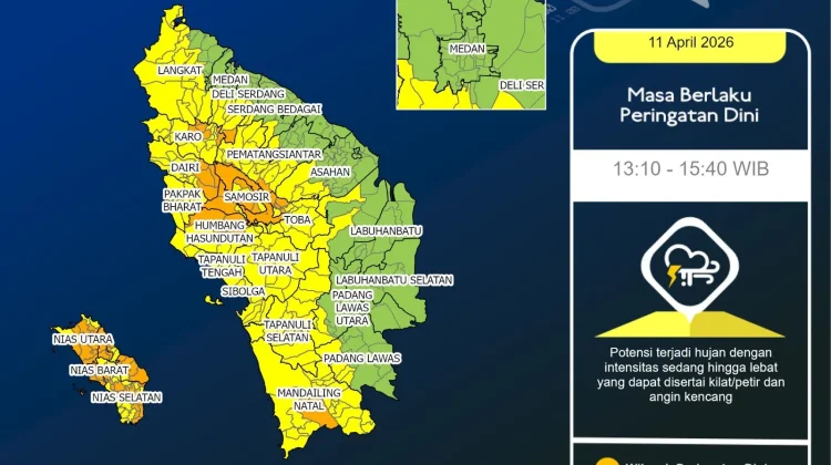 Update Peringatan Dini Cuaca Nisel 11 April Pukul 13.10 WIB