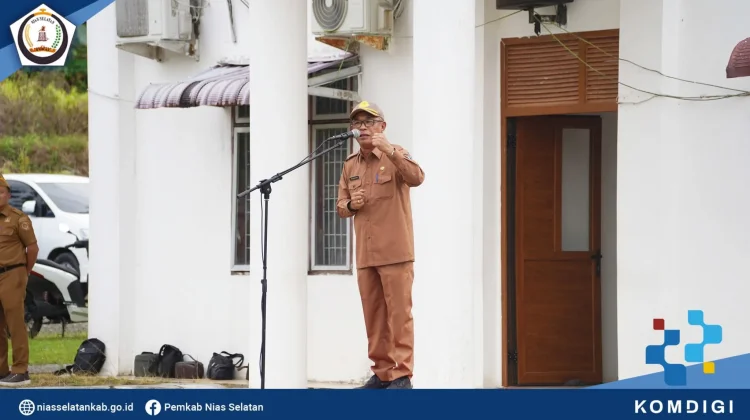 Sekda Nias Selatan Pimpin Apel jelang Purna Tugas