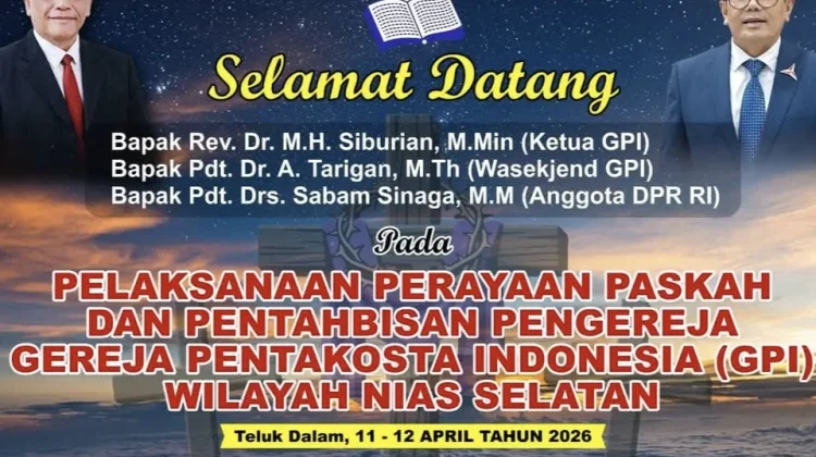 Hadiri Paskah GPI Wilayah Nisel, Sabam Sinaga Tekankan Pentingnya Pendidikan