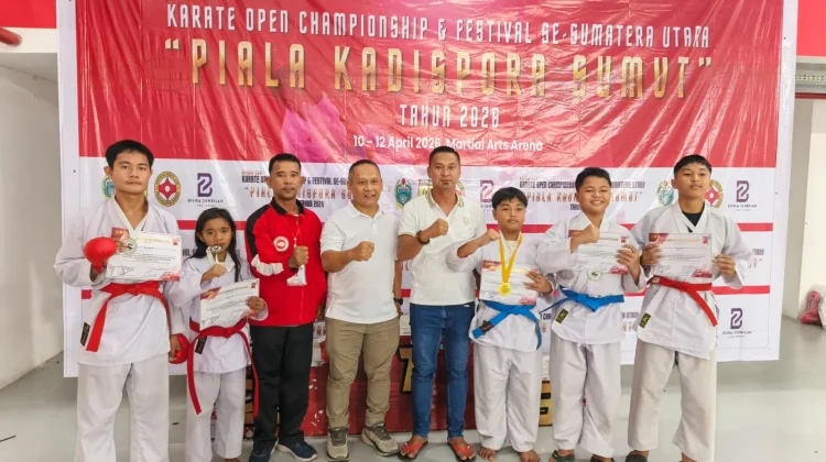 Kontingen Karate Nisel Raih 1 Emas dan 4 Perak di Piala Kadispora Sumut