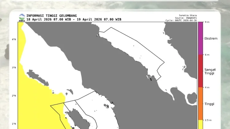 Prakiraan Cuaca Maritim Perairan Kepulauan Batu 18-20 April 2026