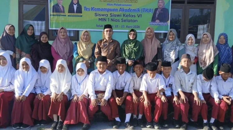 Kakan Kemenag Nisel Buka Pelaksanaan TKA di MIN 1 Nisel