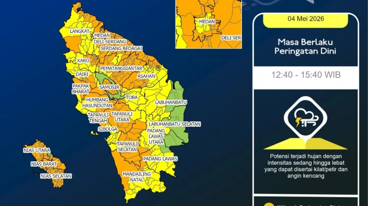 Update Peringatan Dini Cuaca Nisel 4 Mei Pukul 12.40 WIB