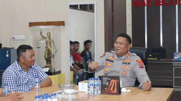 Jalin Silaturahmi, Pengurus PBVSI Nisel Audiensi dengan Kapolres Nisel