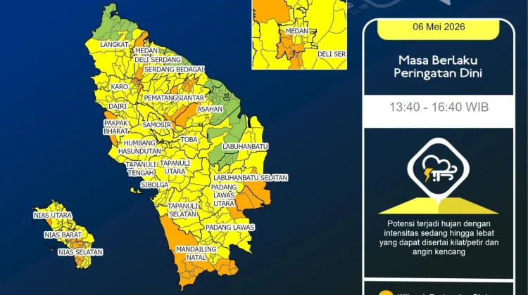 Update Peringatan Dini Cuaca Nisel 6 Mei Pukul 13.40 WIB
