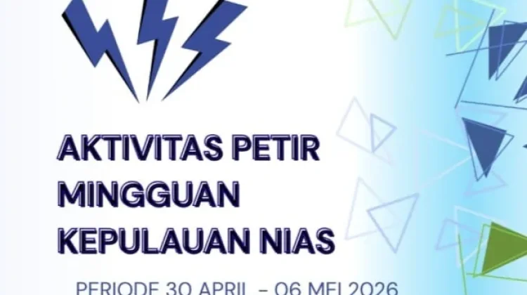 Aktivitas Petir Kepulauan Nias Minggu Ini Naik Signifikan, Capai 35 Ribu Sambaran