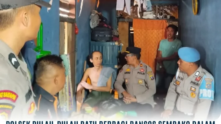 Polres Nias Selatan Santuni Nelayan Lumpuh Kurang Mampu