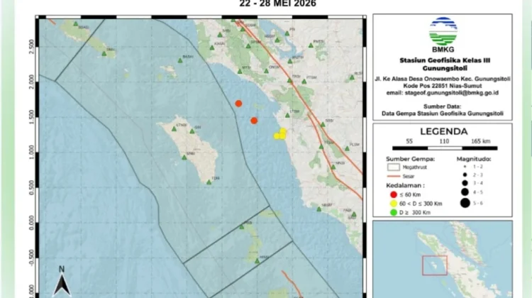 Seperti Periode Sebelumnya, Minggu Ini Kejadian Gempa di Kepnis Tercatat Lima Kali