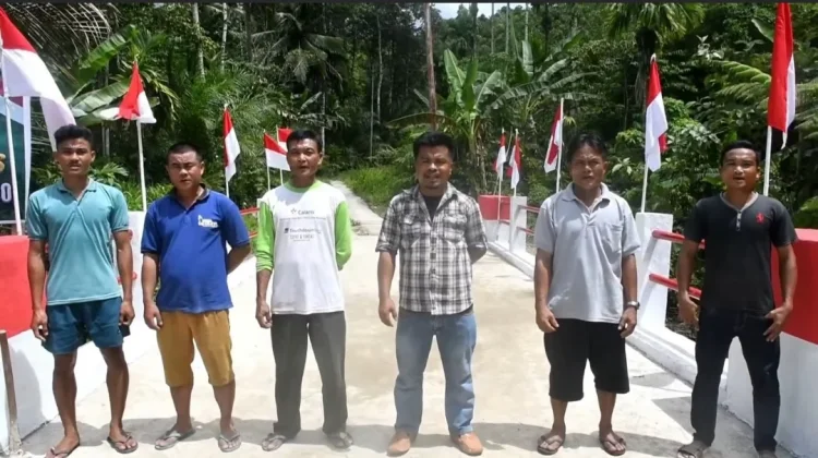 Jembatan Aramco di Sungai Bohalu Rampung, Warga Balombaruzo Ucapkan Terimakasih