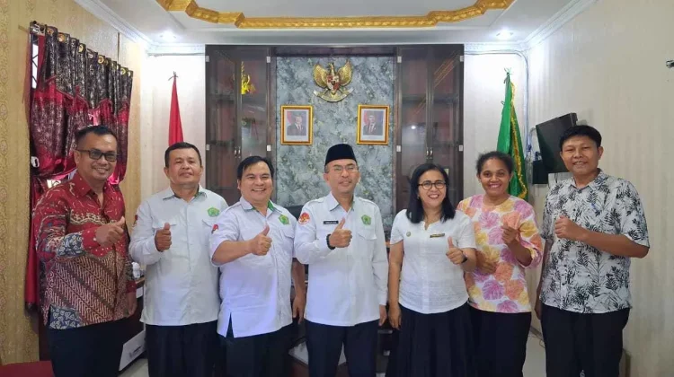 Pererat Sinergi, Kakan Kemenag Nisel Sambut Kunjungan STT Arastamar Setia