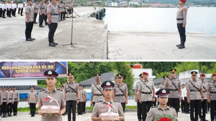 Polres Nias Selatan Gelar Upacara Tabur Bunga
