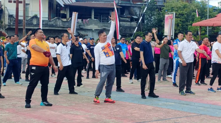 Sinergi Pemkab dan Polres Nias Selatan Olahraga Bersama