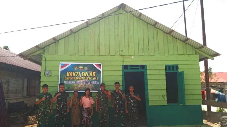 Satgas Karbak TNI AD Selesaikan Pembangunan Dua RTLH di Nisel