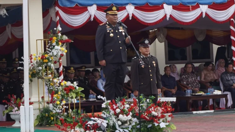 Polres Nisel Gelar Upacara Peringatan HUT Bhayangkara ke-80