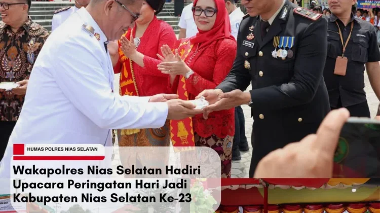 Wakapolres Nias Selatan Hadiri Upacara HUT Ke-23