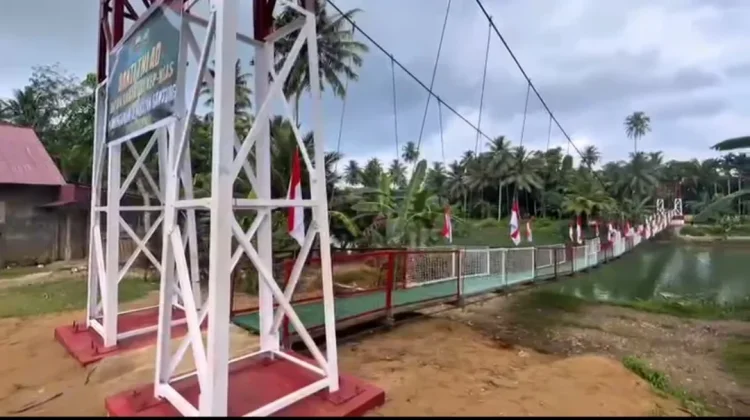 Jembatan Gantung Soto'o Rampung, Permudah Akses Warga di Dua Desa