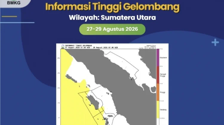 Prakiraan Cuaca Maritim Perairan Kepulauan Batu 27 - 29 Agustus 2026