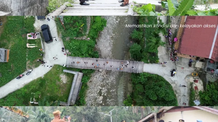 Kapolres Nias Selatan Tinjau Jembatan Merah Putih