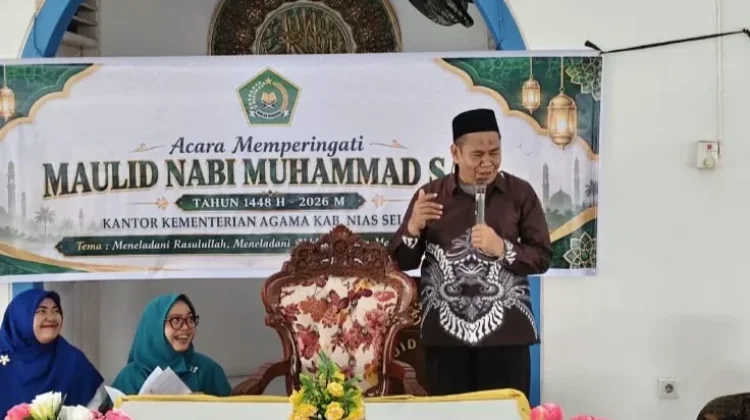 Kehadiran KUA Pulau-Pulau Batu Warnai Maulid Nabi Kemenag