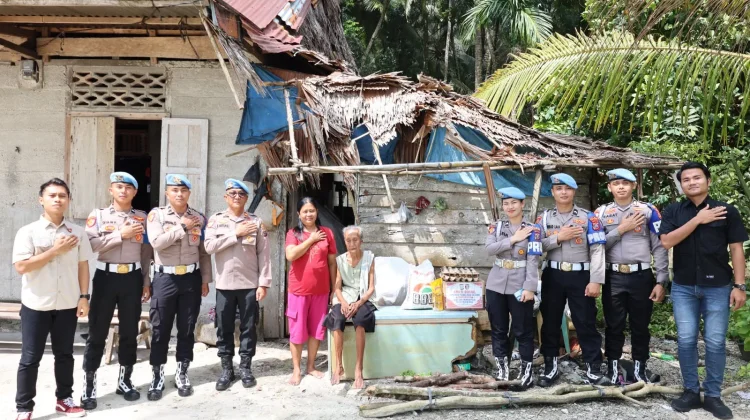 HUT Propam Polri Ke-24, Sipropam Nias Selatan Berbagi Sembako