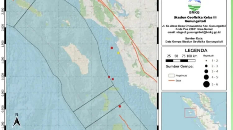Seismitas Mingguan Kepulauan Nias Periode 6-12 Februari 2026