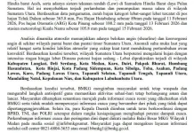 Prospek Cuaca Mingguan Sumut, Waspada Potensi Hujan Sedang-Lebat
