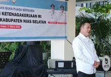 Kunker ke Nisel, Bupati Sokhiatulo Laia Sampaikan Ini ke Wamen Ketenagakerjaan RI