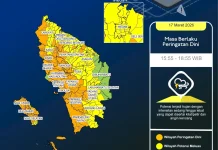 Update Peringatan Dini Cuaca Nisel 17 Maret Pukul 15.55 WIB