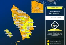 Update Peringatan Dini Cuaca Nisel 1 April Pukul 13.00 WIB