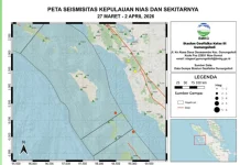 Frekuensi Gempa Kepulauan Nias Minggu Ini Berjumlah Empat Kali
