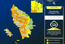 Update Peringatan Dini Cuaca Nisel 8 April Pukul 21.00 WIB