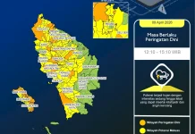 Update Peringatan Dini Cuaca Nisel 9 April Pukul 12.10 WIB